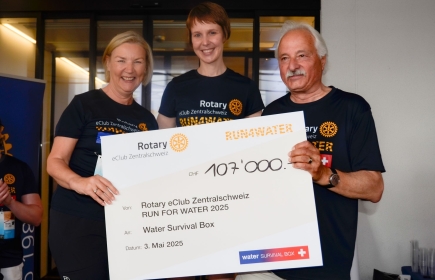 Mit dem diesjährigen Run4Water konnten stolze 107'000 Franken an Spenden für die Water Survival Box gesammelt werden